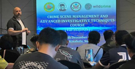 Crime Scene Management and Advanced Investigative Techniques Course, held in Kota Kinabalu in December 2022, organized by the Sabah Wildlife Department and Danau Girang Field Centre (DGFC)